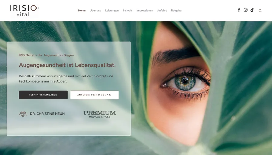 Website IRISIOvital – Siegen
